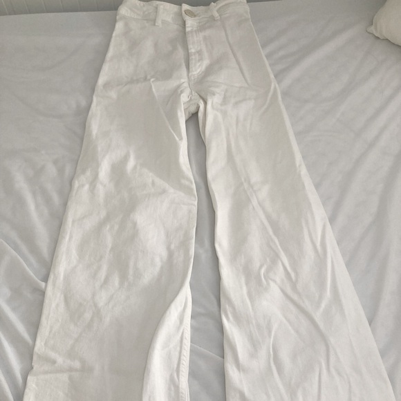 Zara White Wide Leg Jeans - Picture 4 of 6